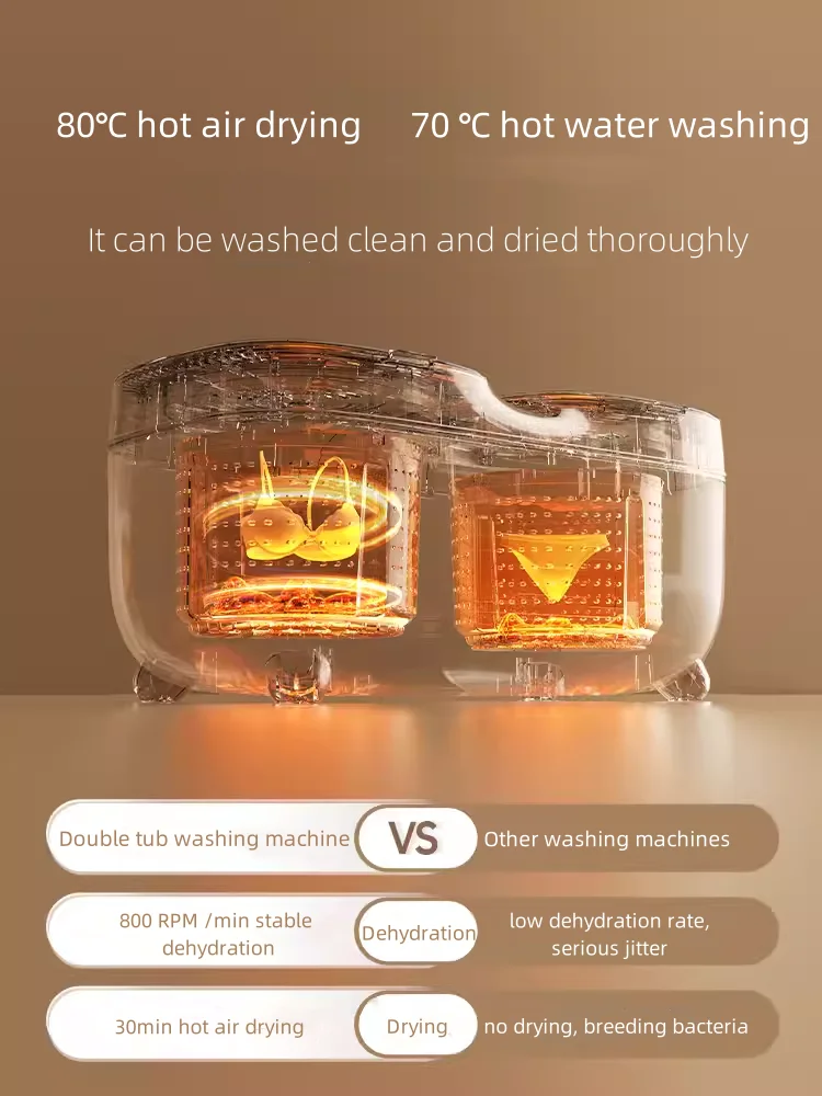 Mini Portable Household Automatic Special Small Mini Socks Underwear Washing Machine With Dryer