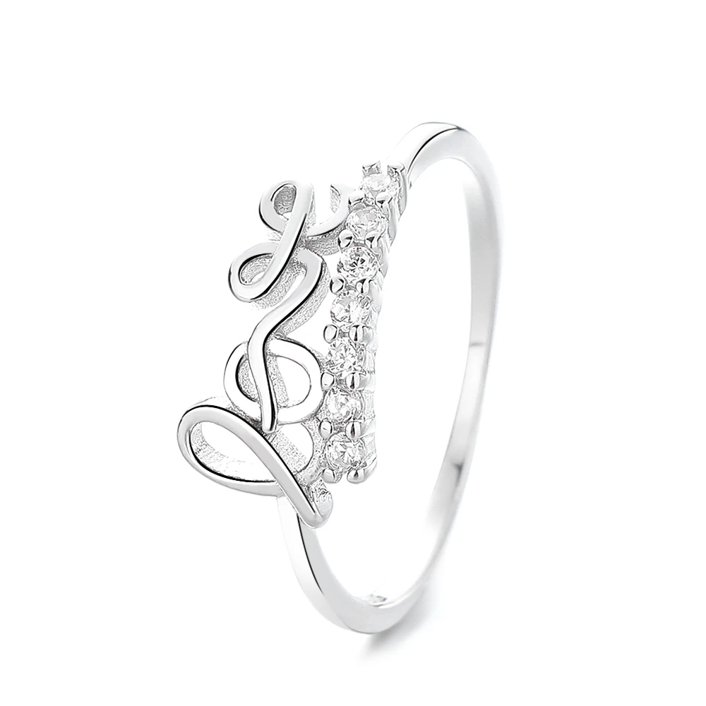 925 стерлингового серебра розовое кольцо любви Корейская версия простая сеть знаменитости мода с холодным ветром