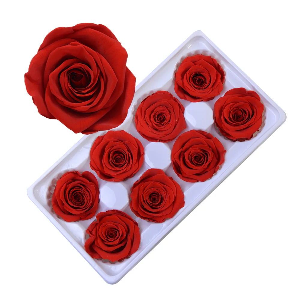 Yunnan Culinan factory wholesale a grade stabilized rose preserved long preserved roses 4-5cm stabilized eternity flower