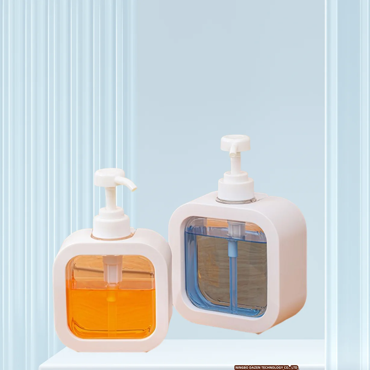 300ml 500ml PET Square Lotion Pump Bottle Plastic Bag Design Liquid Split Packages Shampoo Perfume Screen Printing Surface