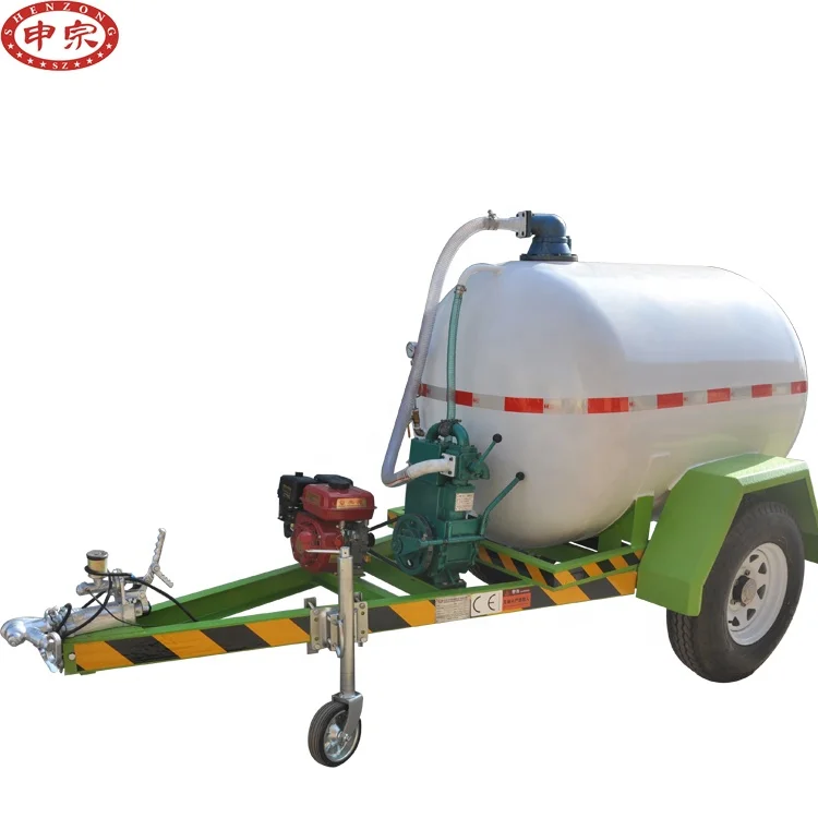vacuum pump 1500L car towing tank trailer sewage suction trailer