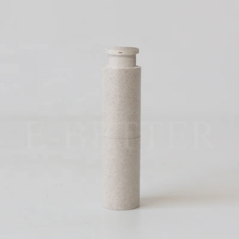 Eco friendly wheat straw 15ml 20ml 30ml biodegradable pump bottle for sunscreen and eye cream