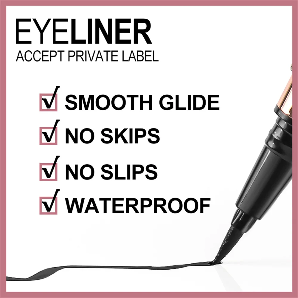Custom Private Label Waterproof Water Activated Eyeliner Pen Wholesale Quick Dry Long Lasting Vegan Black Liquid Eyeliner