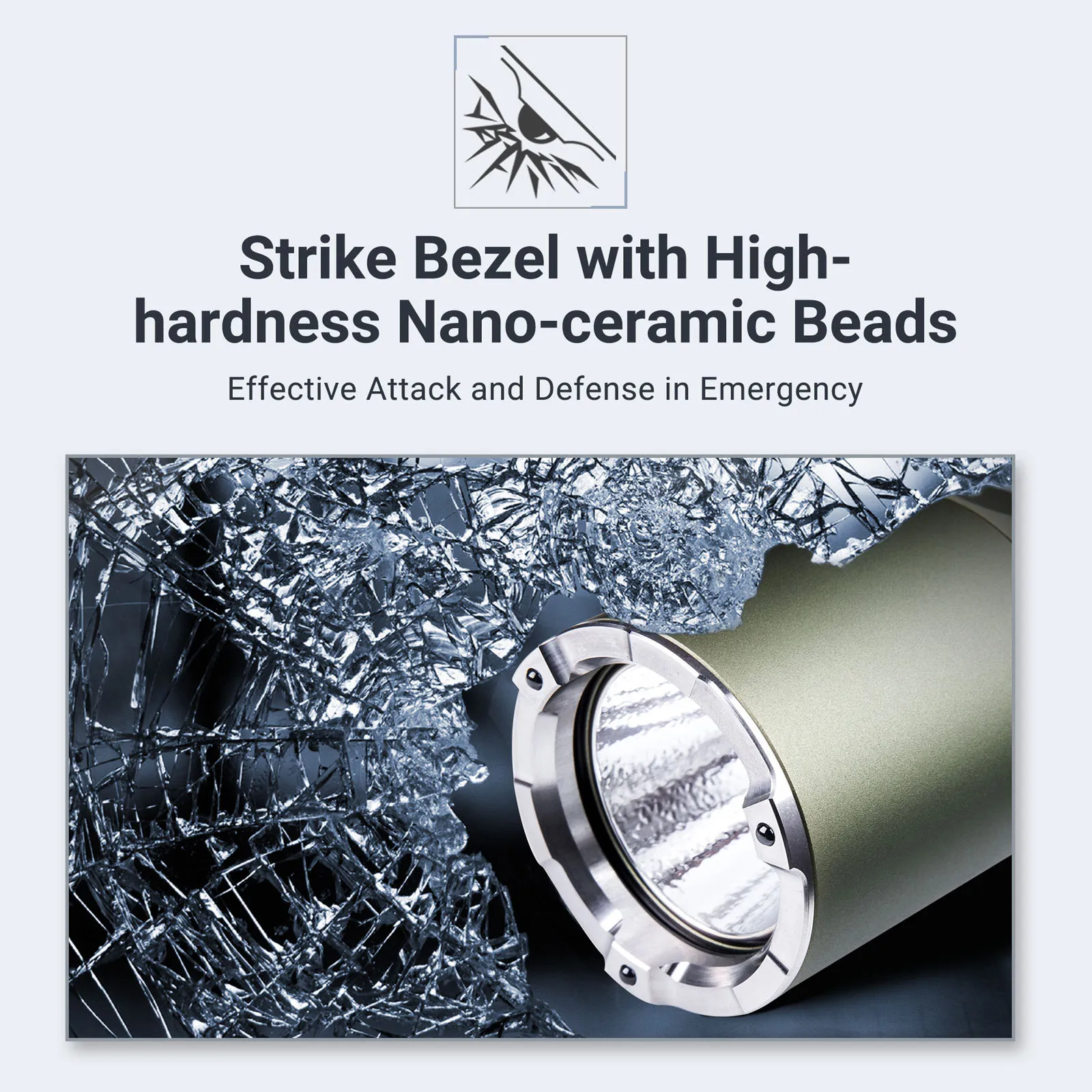 1600 lumen Oliver Green Nextorch P80 tactical flashlight self defense lantern  rechargeable flashlight electric defense