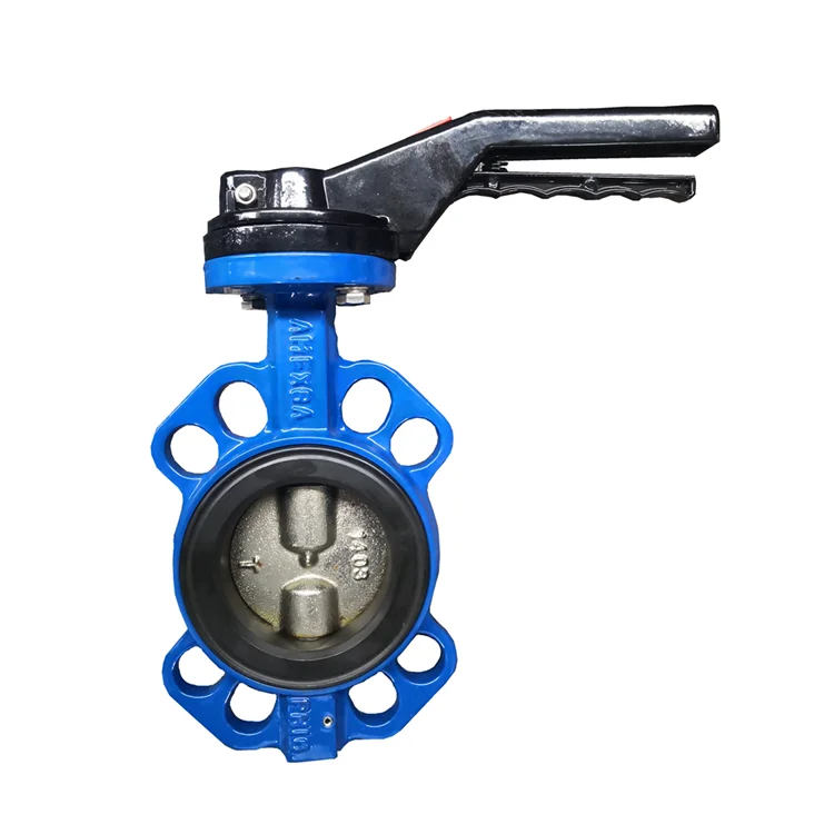 EN593 PN10/PN16/PN25/Class 125 Cast Iron Wafer Type Butterfly Valve With PINS