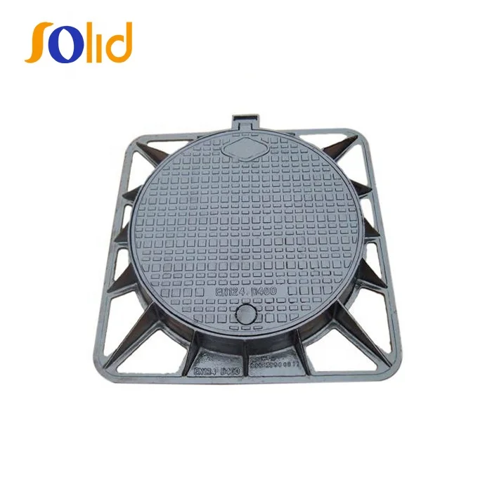 
850X850 D400 Double hinge, double closing Square Sewage Manhole Cover in China 