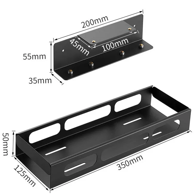 Hot selling Hole-free Removable Split Storage Frame Drawer Type Cabinet Spice Shelf Kitchen Bathroom Storage Frame Organizer