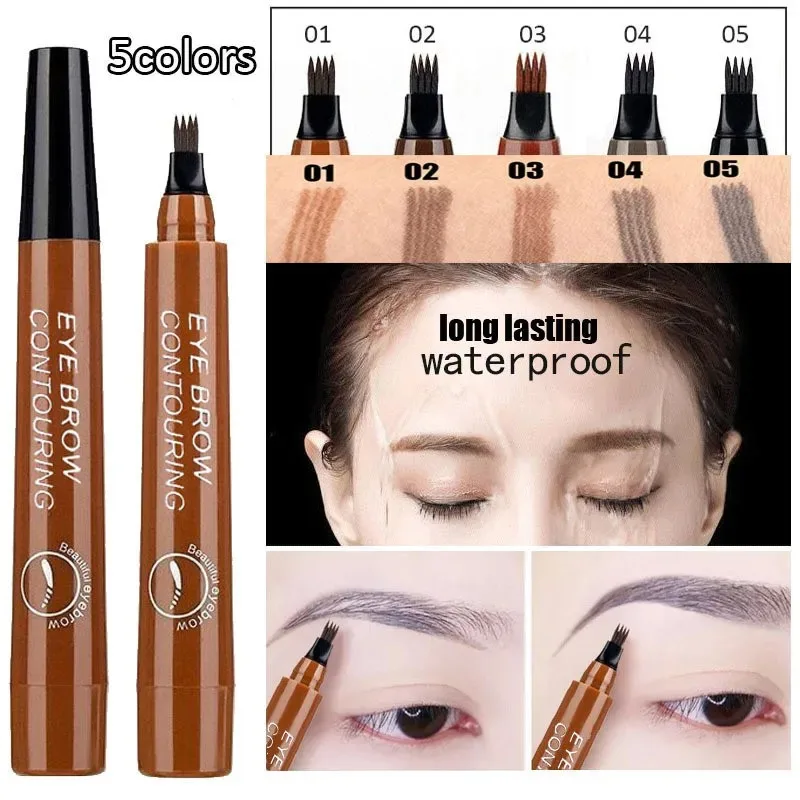 Hot Sale Permanent Makeup Tattoo Supplies for 3D Waterproof Eyebrow Tattoo Pencil Long Lasting Fine Sketch Liquid Eye Brow Pen