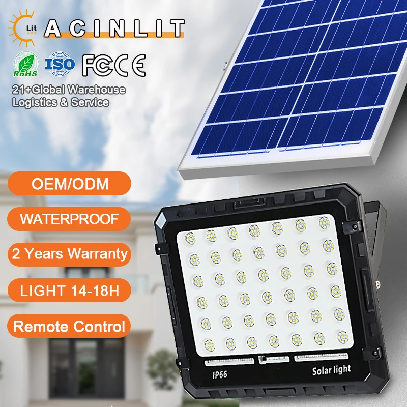 30W LED Solar Security Flood Light LED IP65 Outdoor Floodlight 6 Volt Solar LED Street Light for Outdoor in Smart Cities