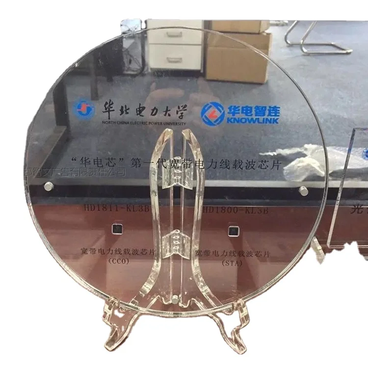 High quality Transparent Acrylic Chip Display price Props Milled Transparent Square Column Display Rack