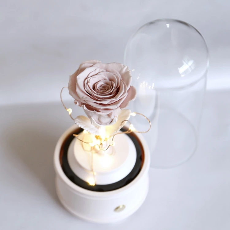 Artificial Flowers Rose Bluetooth Speaker Holiday Birthday Gift With Box Girls Eternal Flower