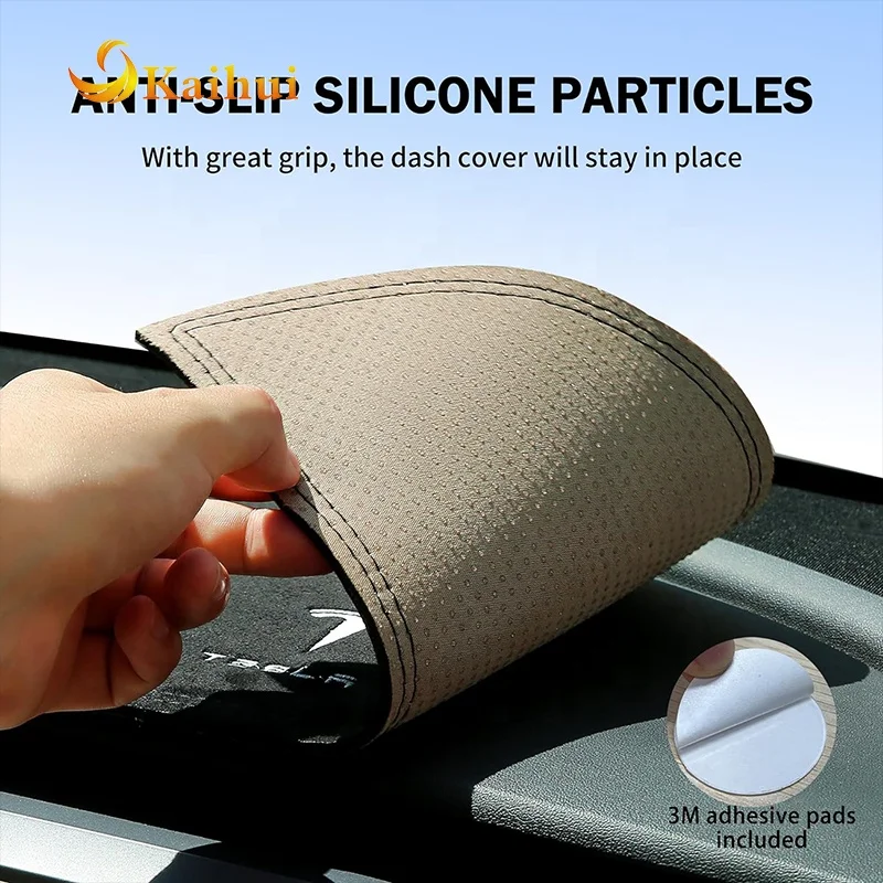 Tesla Model 3 Model Y Dashboard Cover, Suede Dashboard Pad Dash Mat Compatible with Tesla Model Y/3