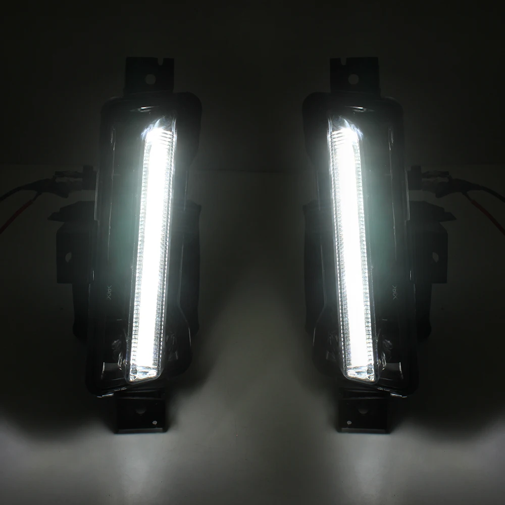 For Chevy Camaro ZL1 2016 2017 2018 DRL Fog Lights LED Clear Lens White Daytime Running Light For Car No Turn SIngal Function