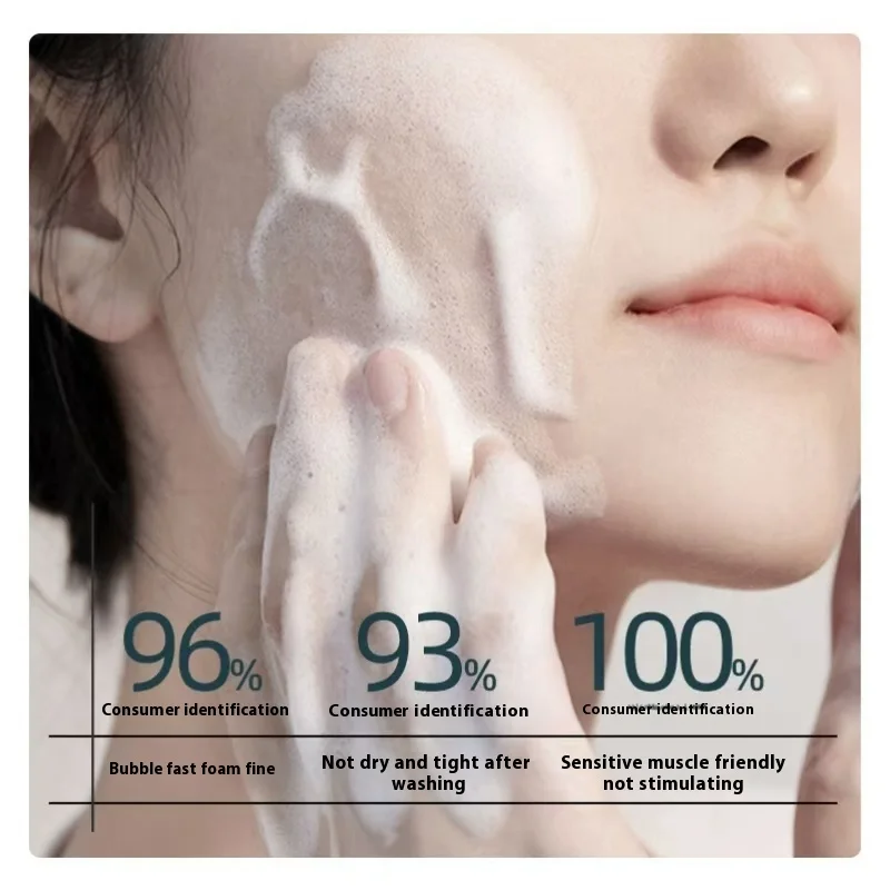 High-end mild hyaluronic acid amino acid facial cleanser. Silk protein. Essential for sensitive skin.