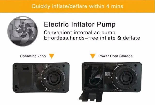 Высококачественный Китайский Лидер продаж, оптовая продажа, индивидуальный логотип, Флокированный трехслойный встроенный насос, надувная кровать, матрас, надувная кровать размера «Queen-Size»