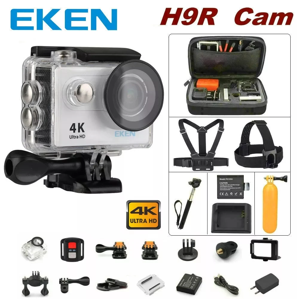 Новое поступление Спортивная Экшн-камера H9R Go Pro реально водонепроницаемая Wi-Fi 4K с внешним микрофоном камера