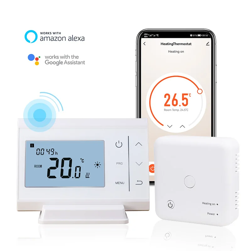 Factory Wholesale  WIFI Wireless Thermostat for gas boiler or underfloor heating system