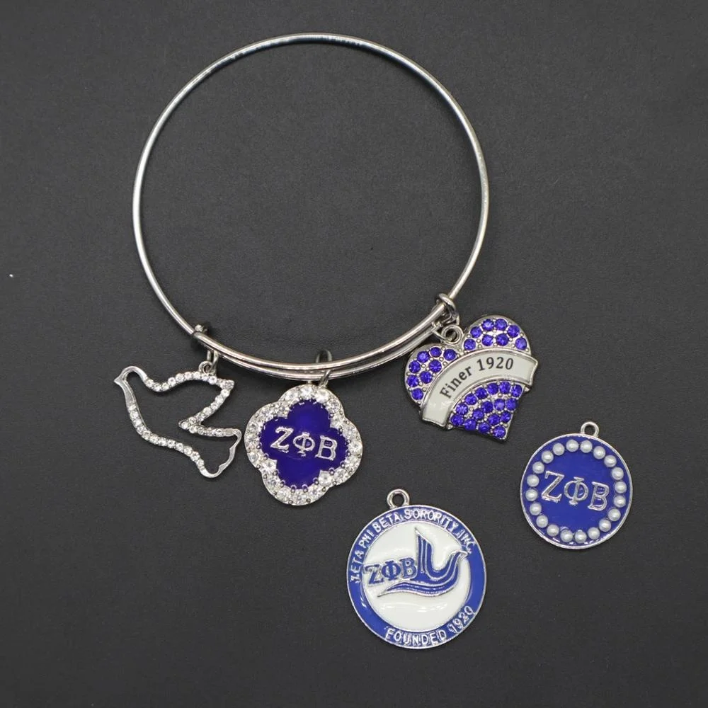 Sorority pendant Delta Jewelry Charms Designer Charms for DIY Bracelet Zeta Phi Beta Charm for Jewelry Making