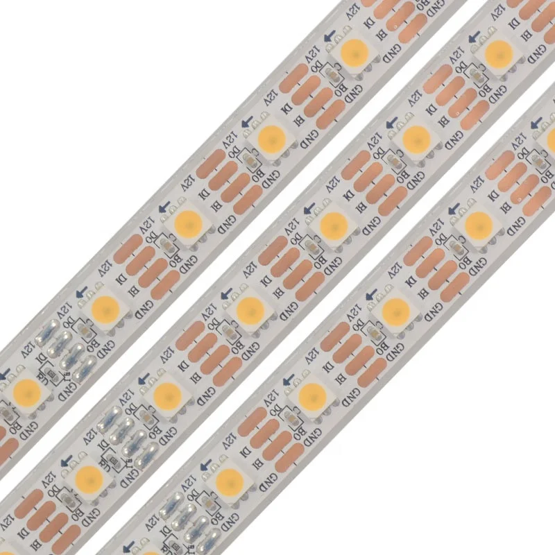 White Black Pcb Ip20 65 67 Ws2815 12V 60 144 Leds Per Meter Rgb Magic Dream Color Led Strip