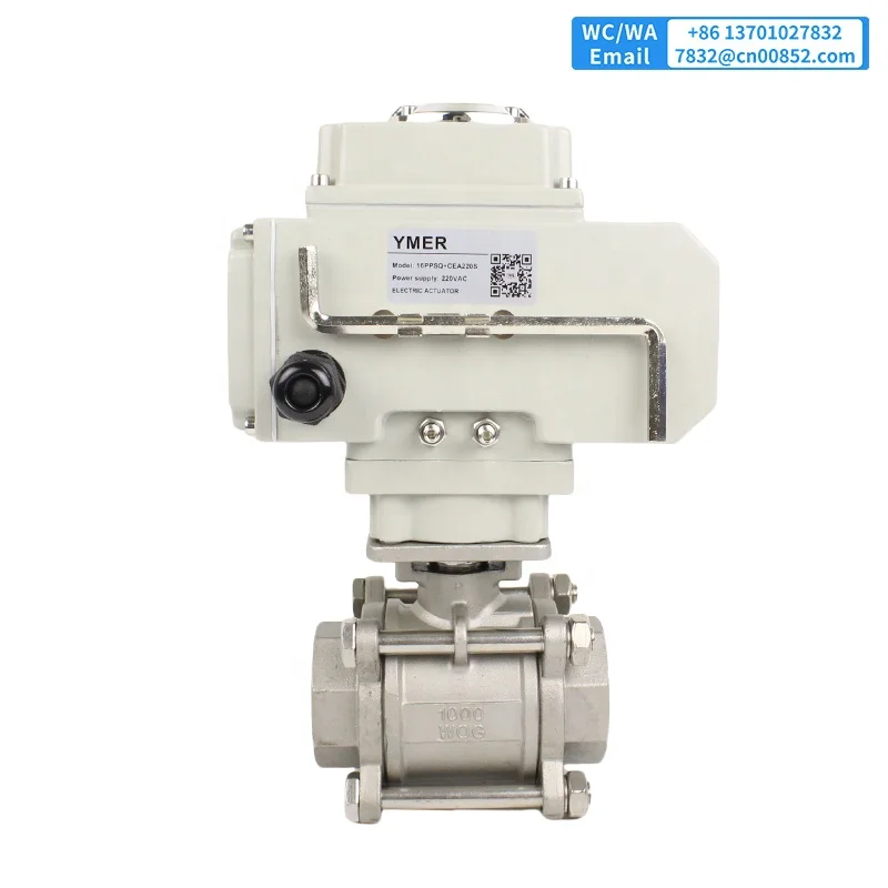 Электрический шаровой клапан YMER из нержавеющей стали AC220V 16PPSQ + CEA220SA DC24V CED24SA модулирующий регулятор 4-20 мА моторизованный