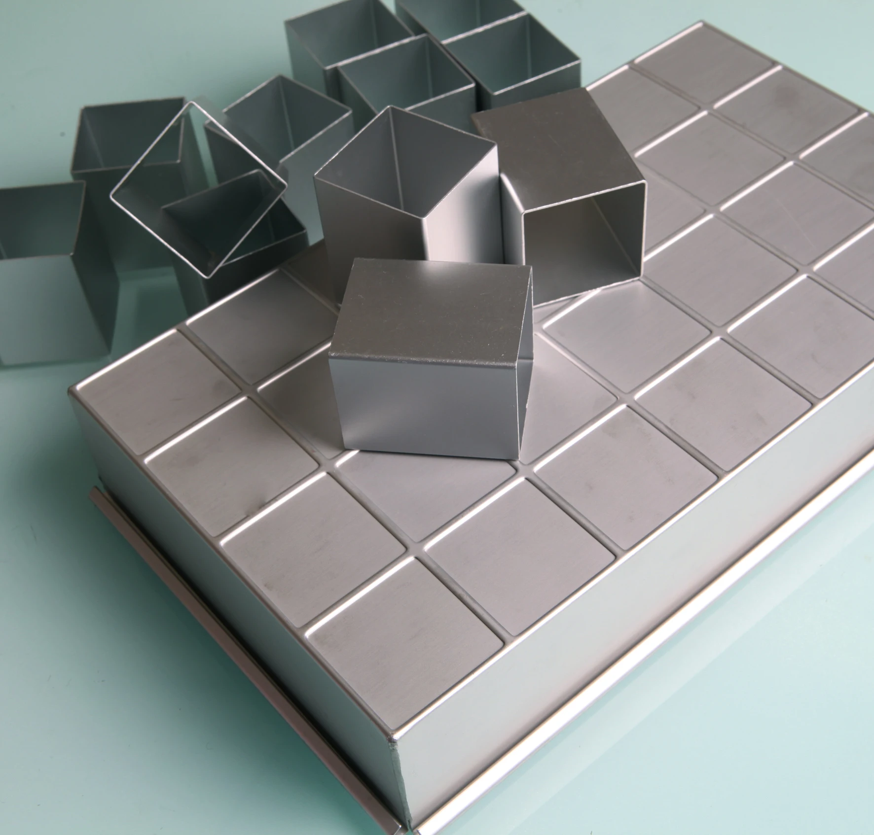 Цифровой письмо передвижной Тип торта квадратное блюдо для DIY выпечки алюминиевая