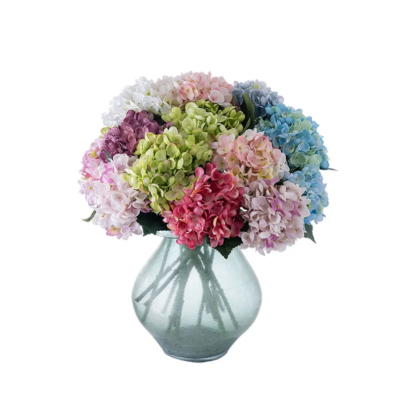 MW52666 Realistic Artificial Flowers Silk Hydrangeas Flower Arrangements for Festive Decorations