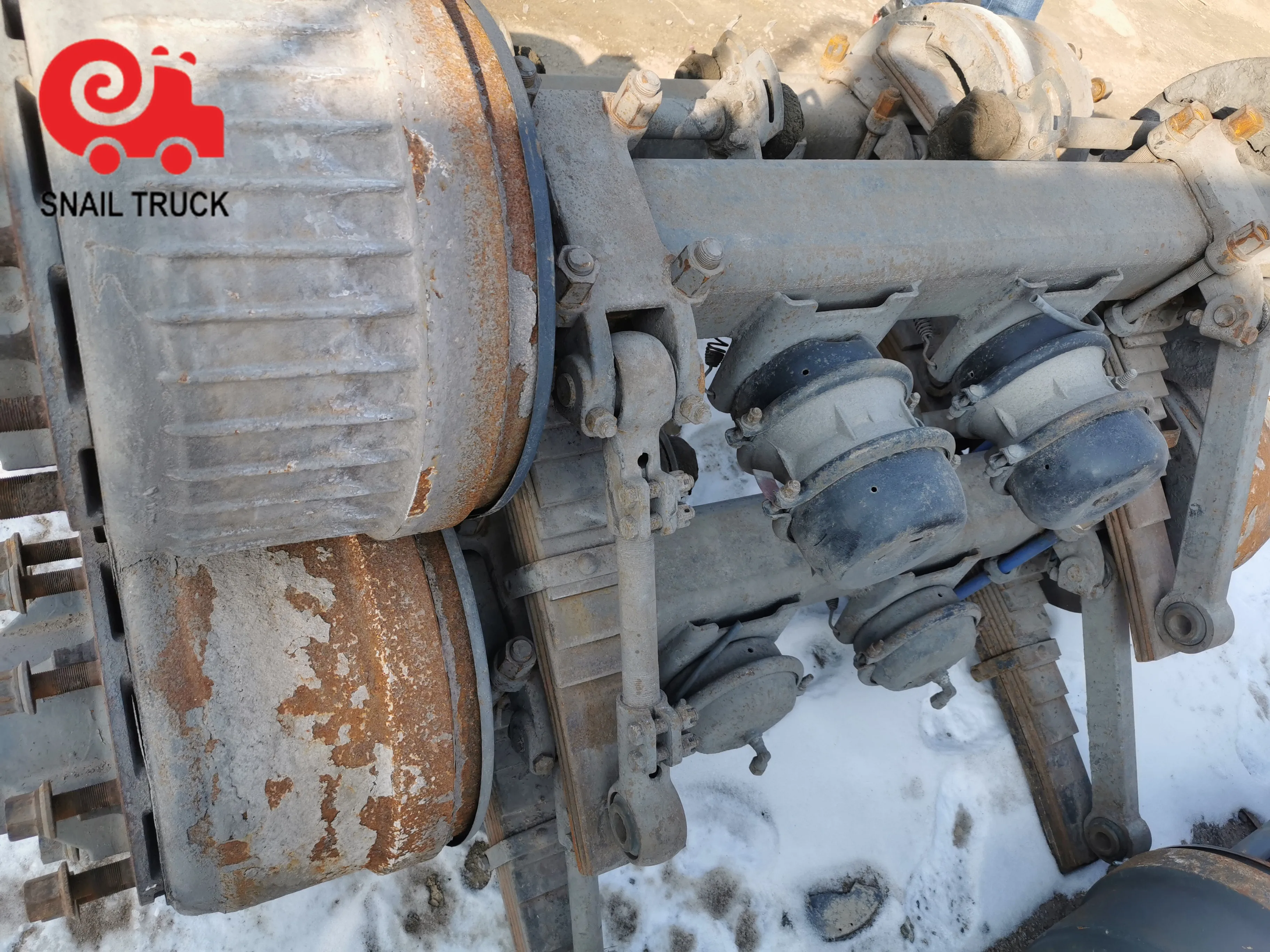  Good quality used truck trailer axles and best price double rear axle with drive