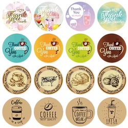 Customized logo adhesive plastic bottle stickers beverage milk tea drinks cup labels