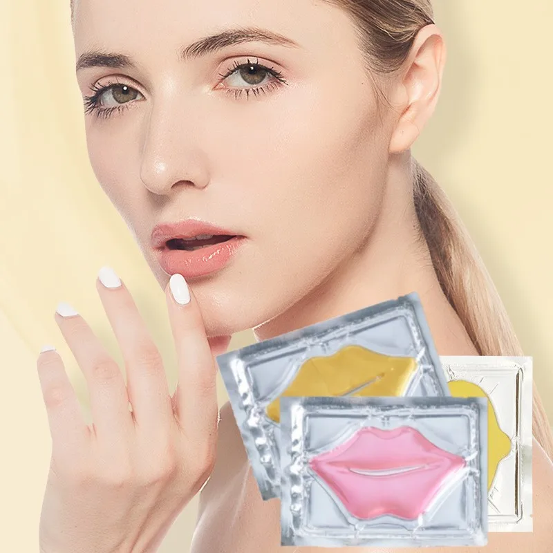 Affordable Skin Care Products Bio Collagen Lips Mask Crystal pink and Gold Lip