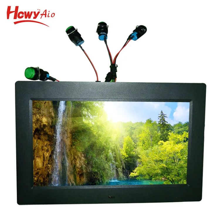 Embedded Supermarket 7 inch Display Digital Signage Advertising Player From CF/SD Card LCD Advertising Player With Puss Button