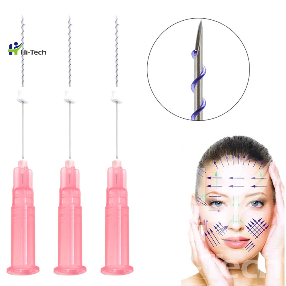 Wholesale Charmost Fishbone Pdo/pcl Thread 18g 100mm Cannula Barbs Thread Lift Face Pdo Surgical Suture Needle