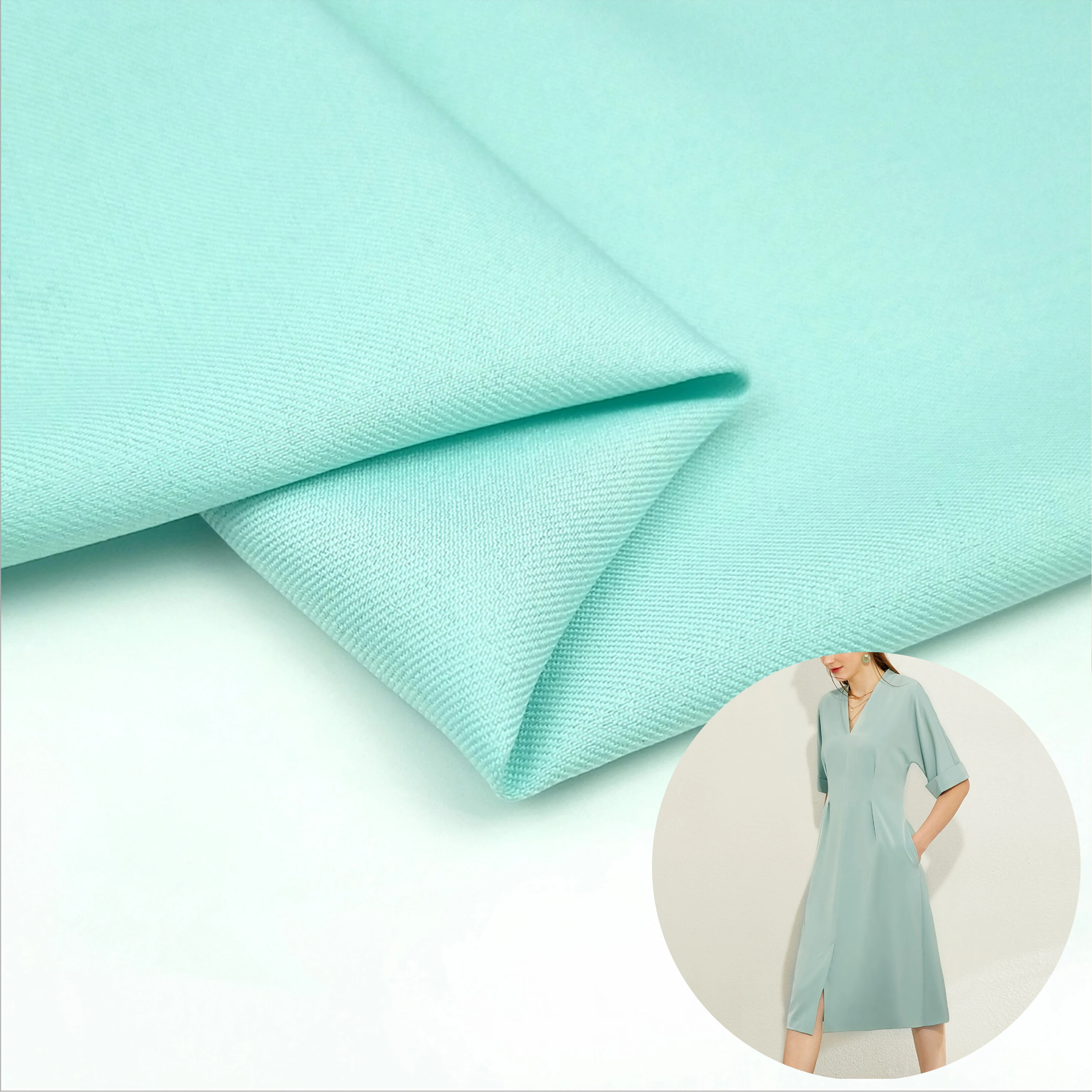 100D double twill polyester stretch garment fabric shirt dress fashion fabric spot