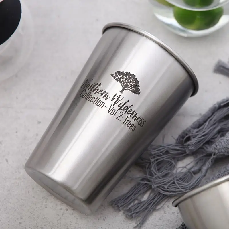 304 stainless steel portable cup student water simple and anti drop beer cup summer cold drink cup