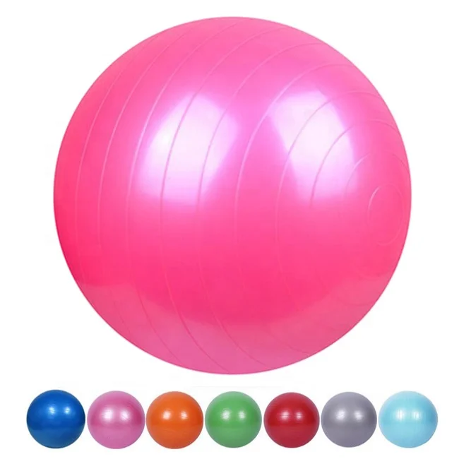 yoga ball wholesale high quality gym home colored PVC 65cm custom logo anti slip yoga ball for yoga fitness