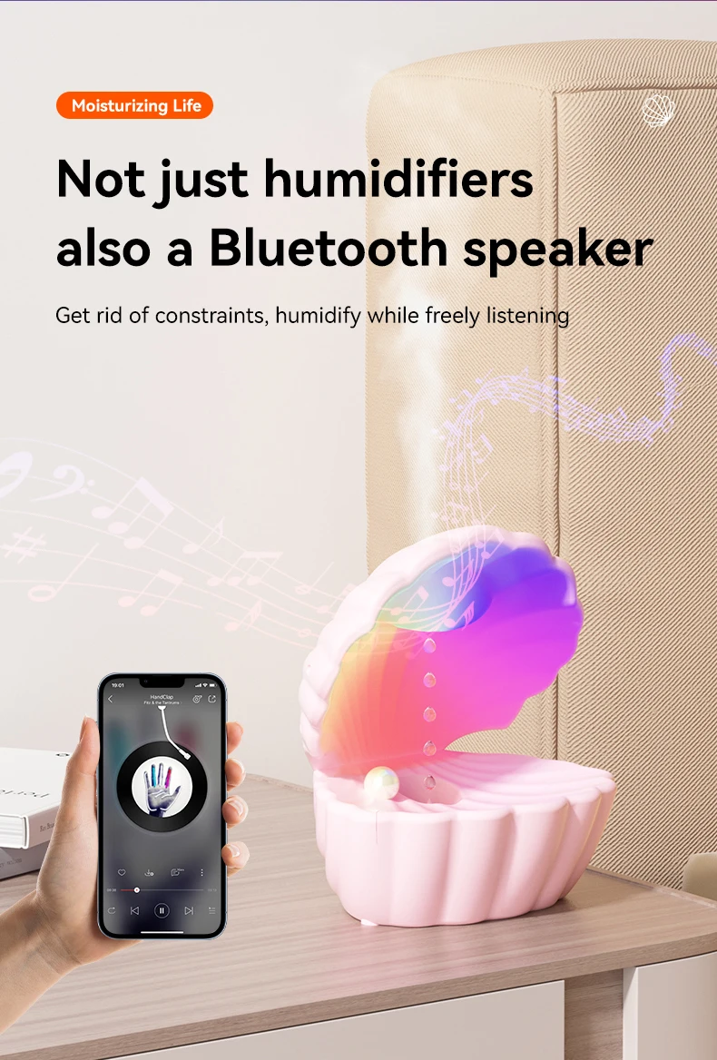 2024 Smart Home Water Droplet Humidifier Cool Mist Ultrasonic Backflow Water Drops Anti Gravity Humidifier For Bedroom Office