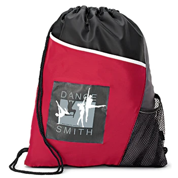 Inexpensive Cinchpack with Two Pockets canvas drawstring bag