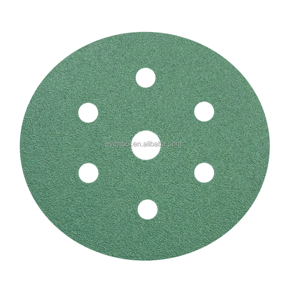 EVERTOOL Abrasives Paper Hook & Loop Green Sanding Disc Film-backed Abrasive Discs