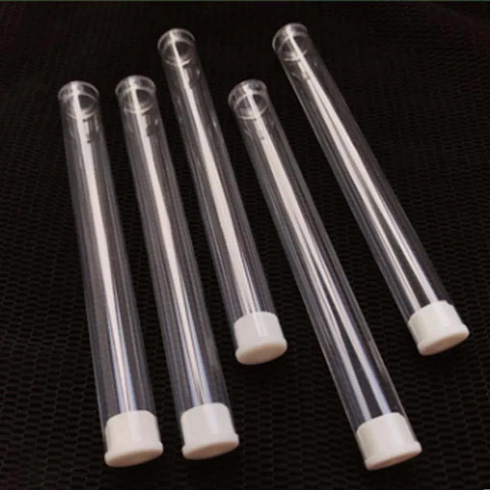 Wholesale PC transparent rigid tube 13mm packaging plastic cigarette incense packaging high transparency