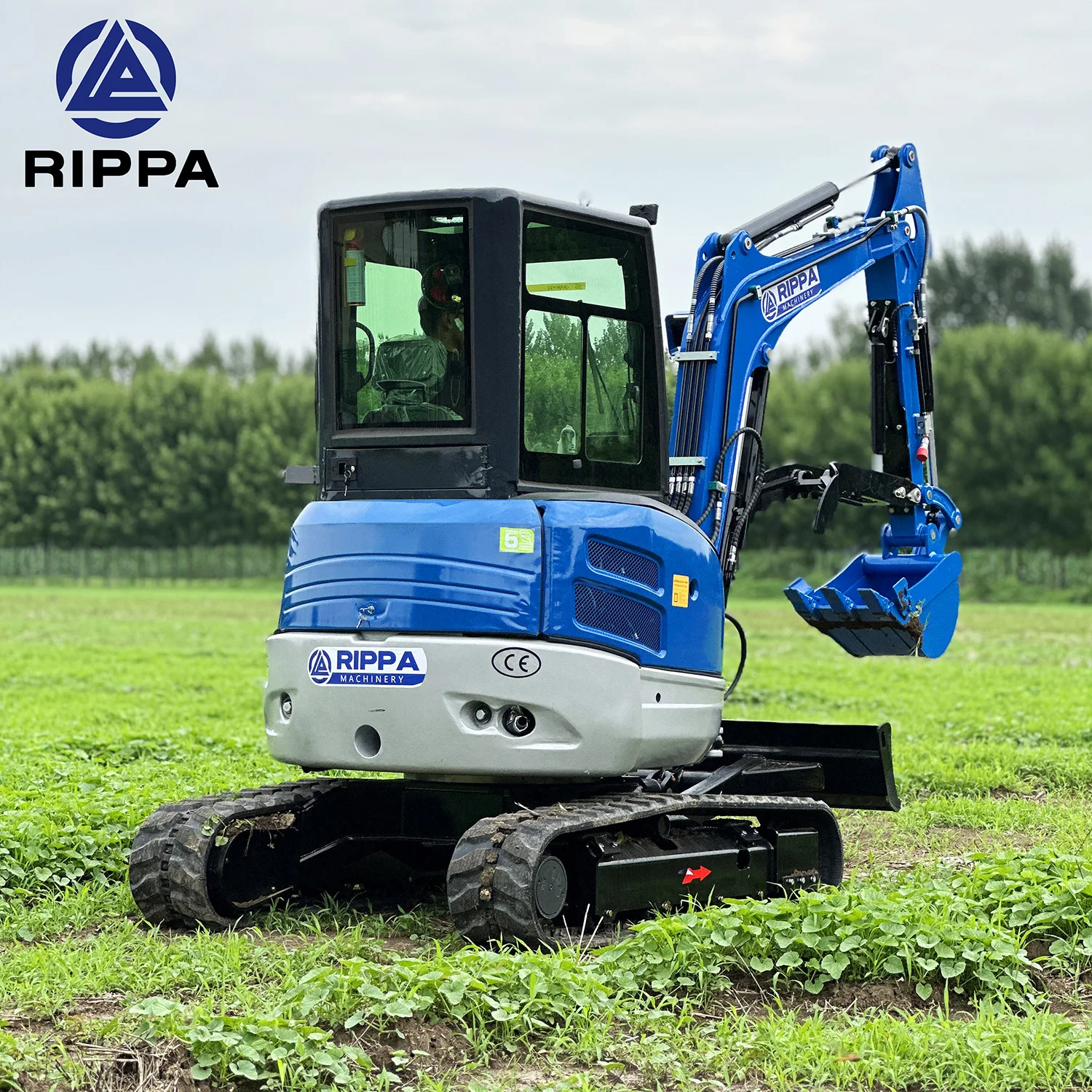 China Rippa Mini Excavator 3 Ton Epa Kubota Engine Crawler Digger Widely Used Mini Excavator Machine With Attachments