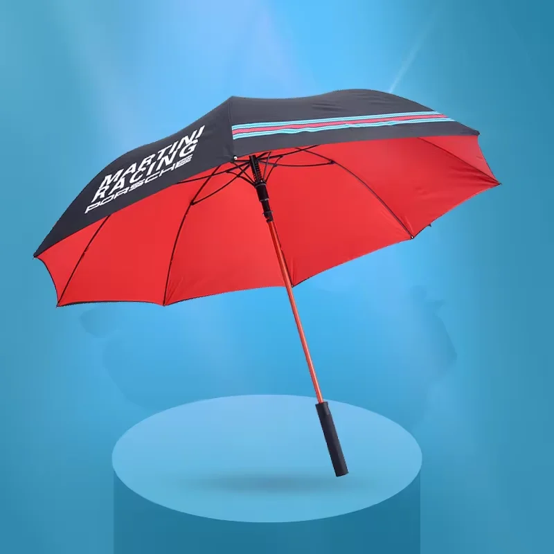 Wholesale Custom logo Print 27 inch automatic pongee aluminum shaft windproof double layer golf umbrella for promotion