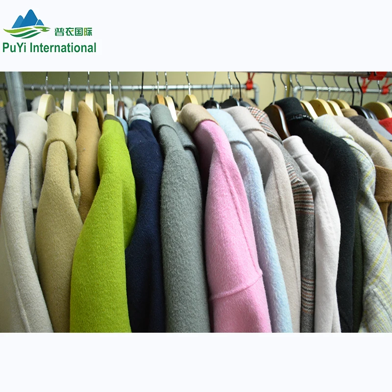 Старая одежда использованная тюки малазия женское длинное пальто камвольное