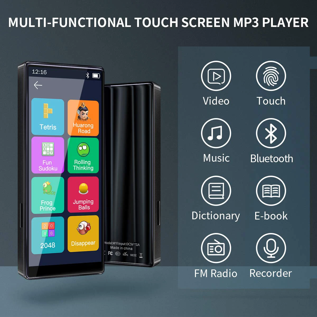 Карманный MP3 MP4 цифровой Hi-Fi плеер 3 5 дюймов полный сенсорный экран электронная книга/запись/FM радио 8 Гб музыкальный видео