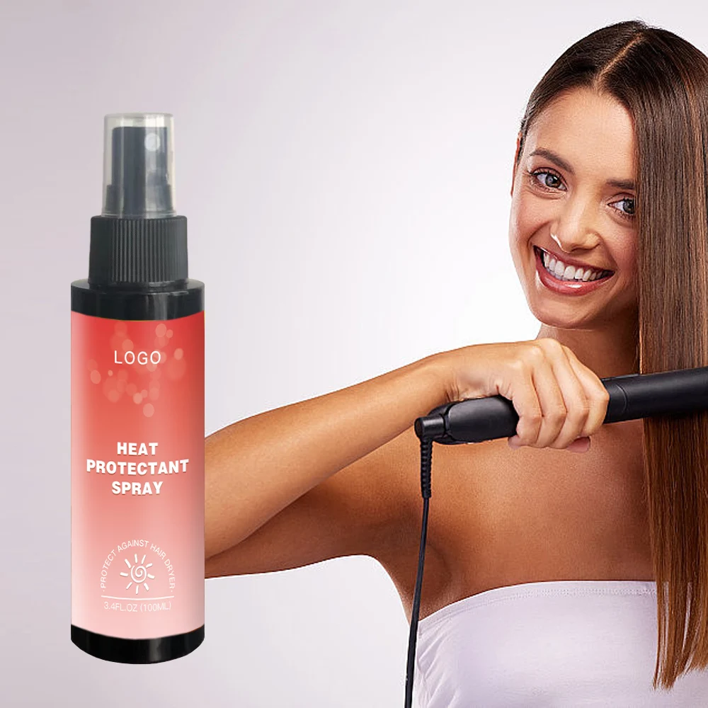 Private Label Moisturize Protein Silk Shine Heat Protector Styling Hair Serum Spray For Natural Hair Care