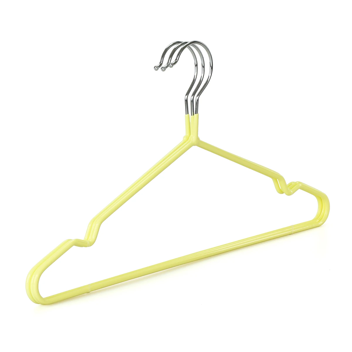 Lindon Wholesale Colorful Wire Hangers Non-Slip PVC Coated Metal Laundry Clothes Hanger for Supermarket