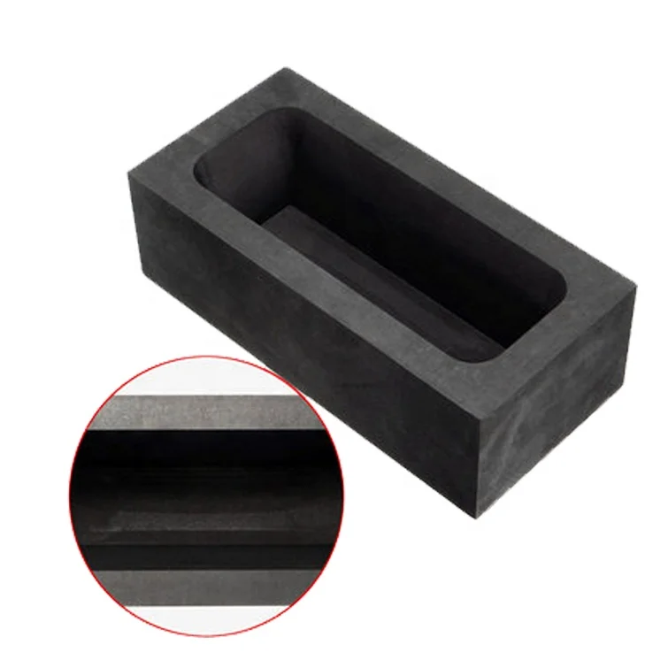 4pcs Graphite Crucible Set, Ingot Mold Set High Purity Graphite Melting Casting Kit for Non-Ferrous Metal,Gold,Silver and Copper