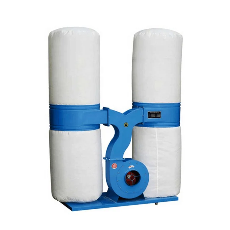 woodworking 3kw 4kw 5.5kw 7.5kw double bags wood vacuum dust collector machine
