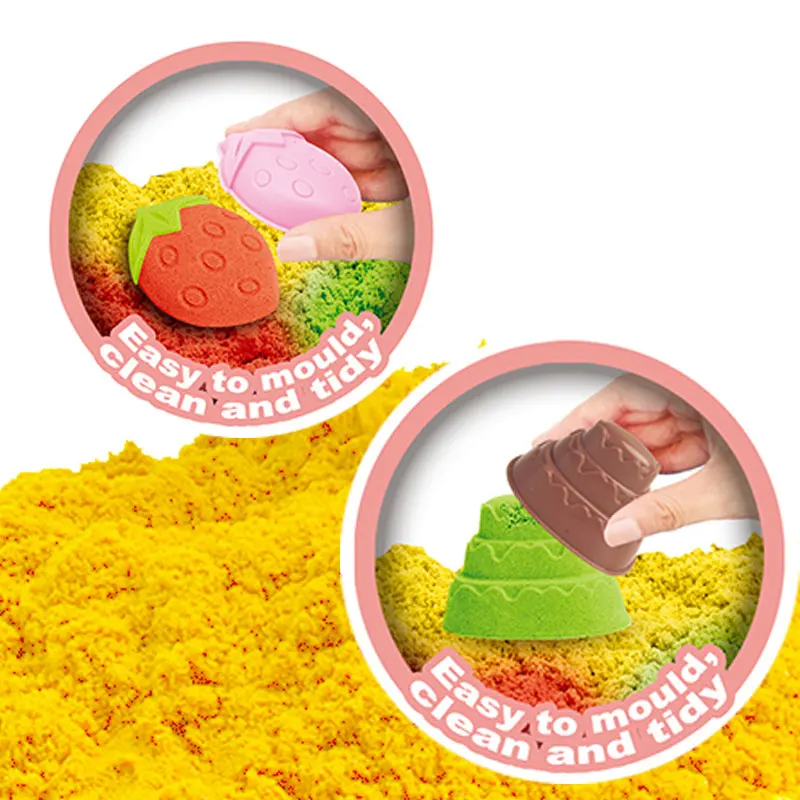 2024 New Mermaid Treasures Play Sand DIY Space Magic Sand With Sea Animals Mould Accessories Sensory Sand Activity Toys for Kids