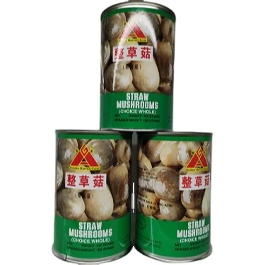 
Canned Straw Mushroom Whole Halves Button Mushroom Cans 
