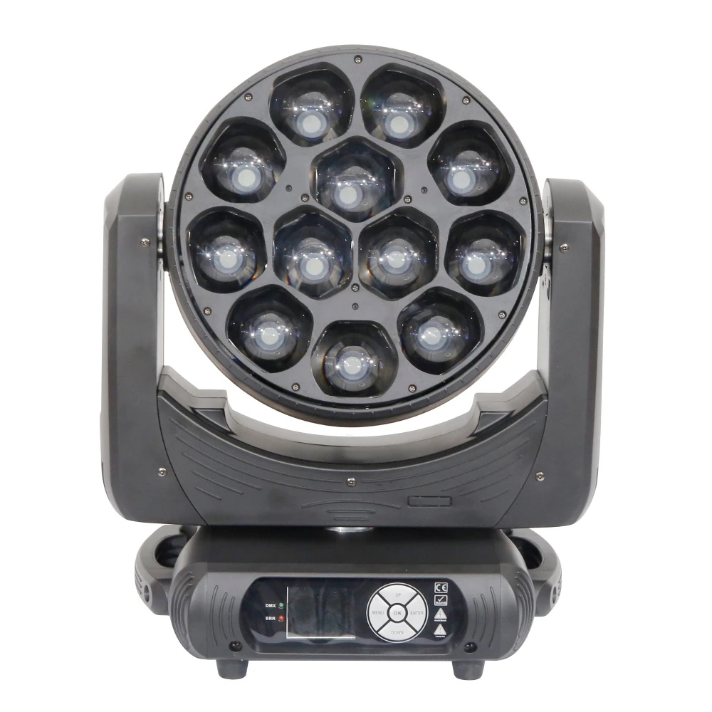 Stage Lyre Beam Zoom Wash 12 x 40W RGBW 4in1 DMX 512 LED Zoom Wash Moving Head Light