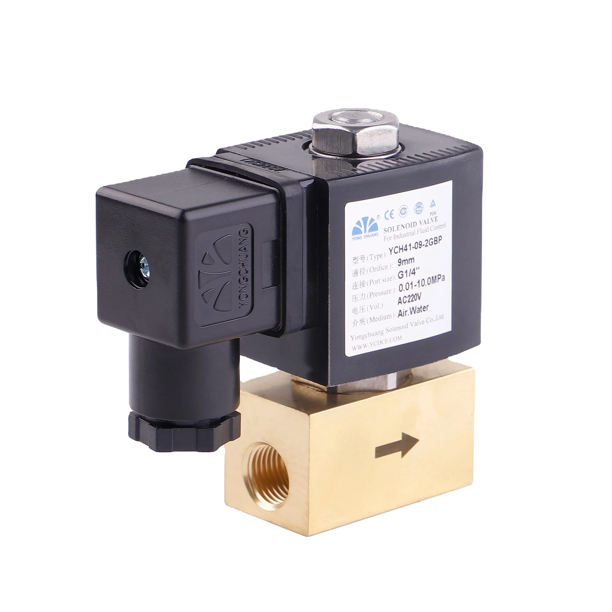 Yongchuang YCH41 high pressure solenoid valve for fire control fire extinguisher fire protection misting system